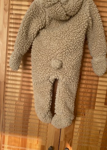 Kürklü kahve bebek tulumu - Görsel 3