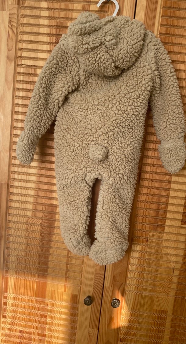 Kürklü kahve bebek tulumu - Görsel 3