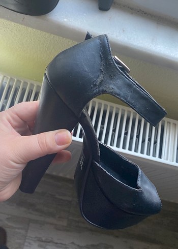 Kadın Siyah Platform Topuklu Goth Ayakkabı - Görsel 6