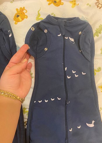 Lacivert Desenli Bebek Uyku Tulumu - Görsel 10