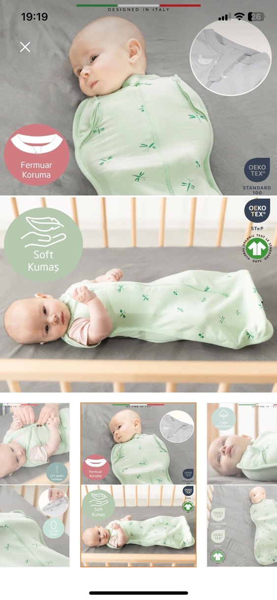 Lacivert Desenli Bebek Uyku Tulumu - Görsel 5