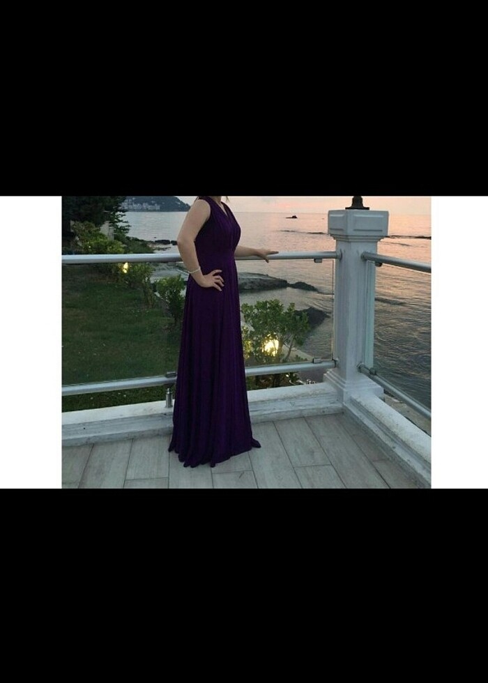 Doricorca mor şifon abiye - Görsel 2
