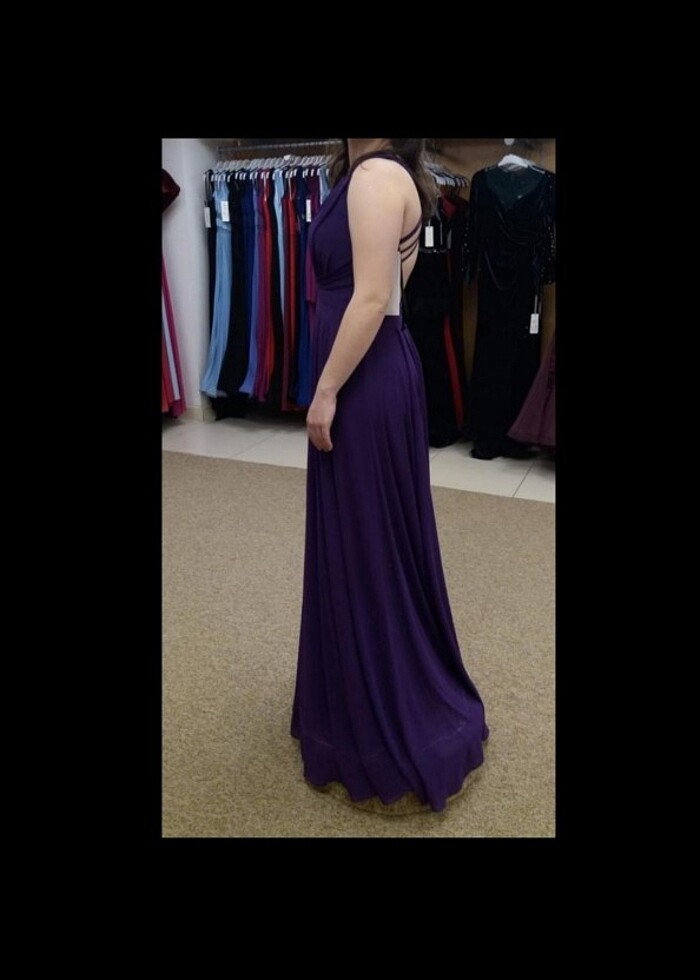 Doricorca mor şifon abiye - Görsel 3