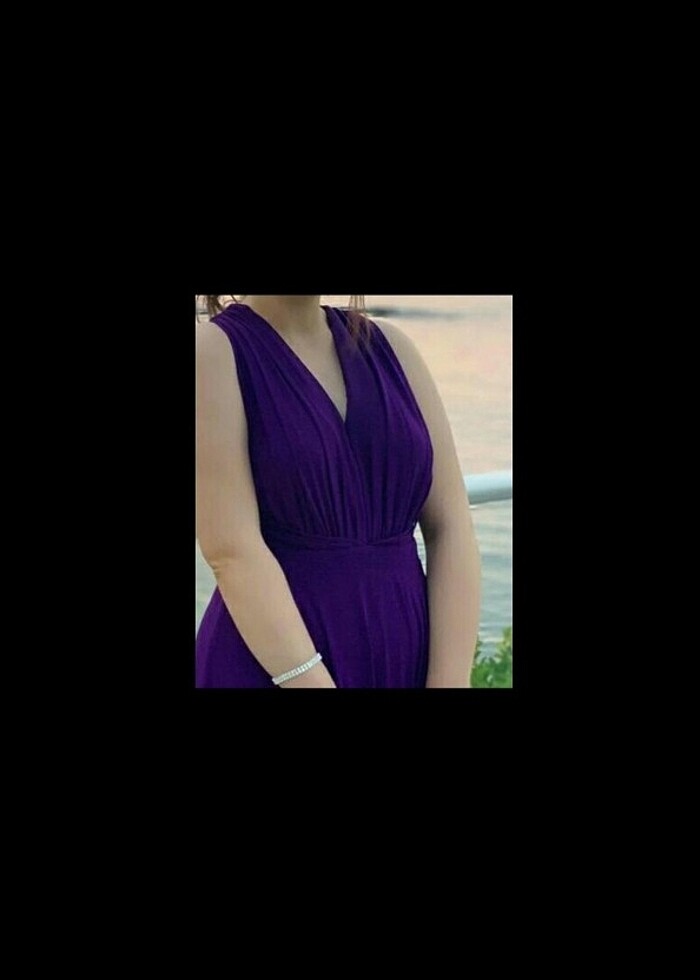 Doricorca mor şifon abiye - Görsel 4