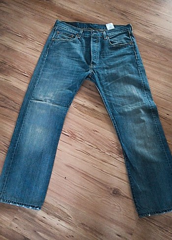 Levis 501 34 36 Mavi Erkek Denim Kot Pantolon