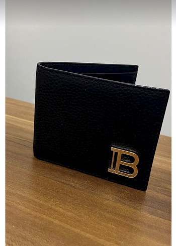 Balmain Siyah Deri Balmain Cuzdan