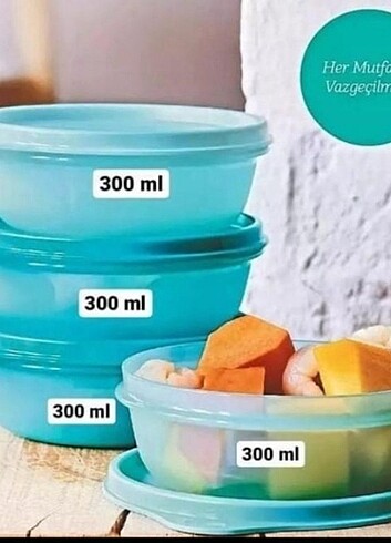 tupperware 4'lü 300ml
