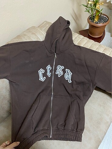vintage sweat hırka kahverengi