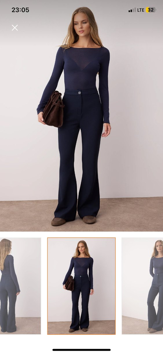 Lacivert Kumaş Pantolon - Görsel 3