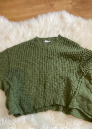 OXXO Örgü Yeşil Bohem Kazak - Görsel 3