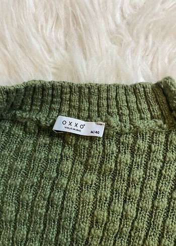 OXXO Örgü Yeşil Bohem Kazak - Görsel 2