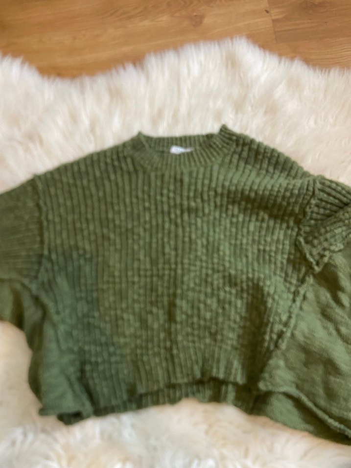 OXXO Örgü Yeşil Bohem Kazak - Görsel 3