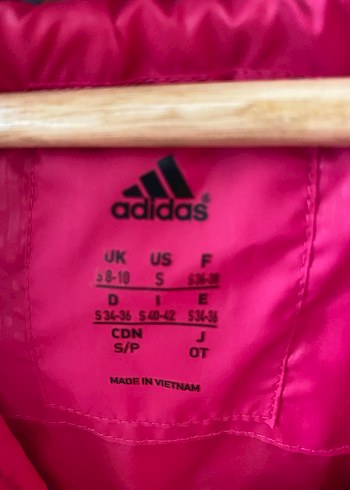 Adidas Parlak Pembe Fermuarlı kuş tüyü Kadın Kışlık Mont - Görsel 4