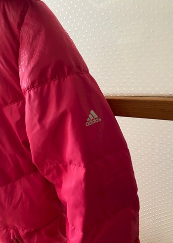 Adidas Parlak Pembe Fermuarlı kuş tüyü Kadın Kışlık Mont - Görsel 3
