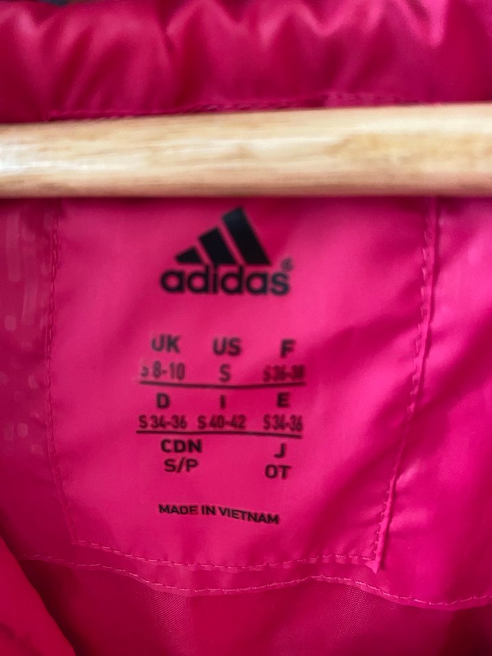 Adidas Parlak Pembe Fermuarlı kuş tüyü Kadın Kışlık Mont - Görsel 4