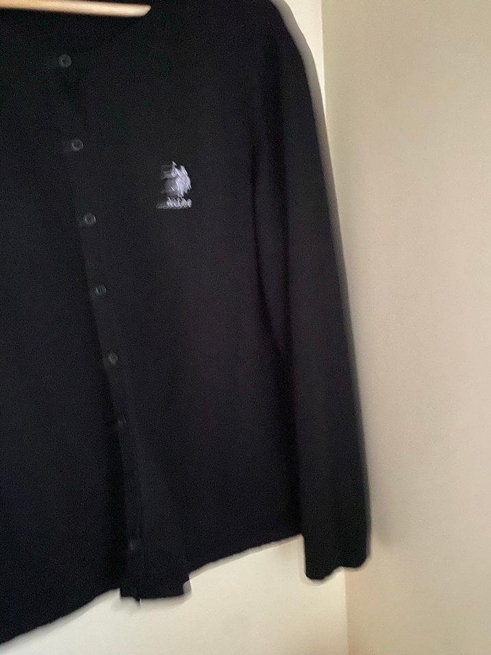 U.S Polo %100 Pamuk Siyah Uzun Kollu Hırka LX - Görsel 2