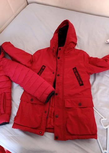 Koyu Kırmızı Erkek Çocuk Fermuarlı Mont - Görsel 6