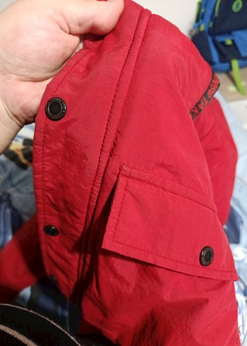 Koyu Kırmızı Erkek Çocuk Fermuarlı Mont - Görsel 13