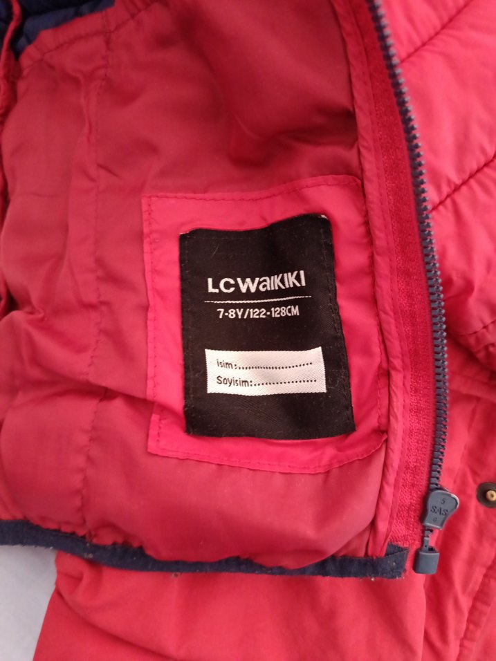 Koyu Kırmızı Erkek Çocuk Fermuarlı Mont - Görsel 3