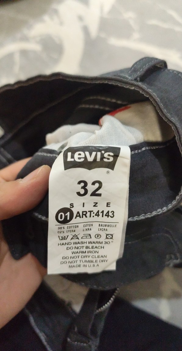 Levis Siyah Denim Jean — görsel 5/6
