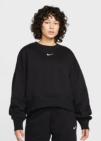 Nike orjinal Siyah Oversize Spor Sweatshirt