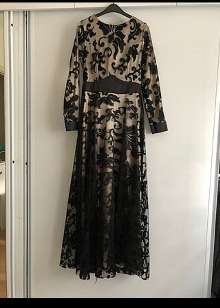 Dantel detay elbise abiye - Görsel 2