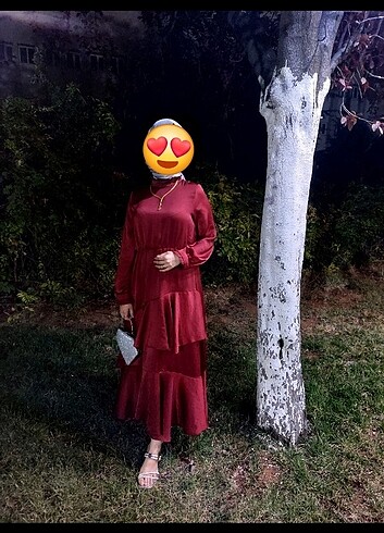 Abiye kirmizi elbise  - Görsel 2