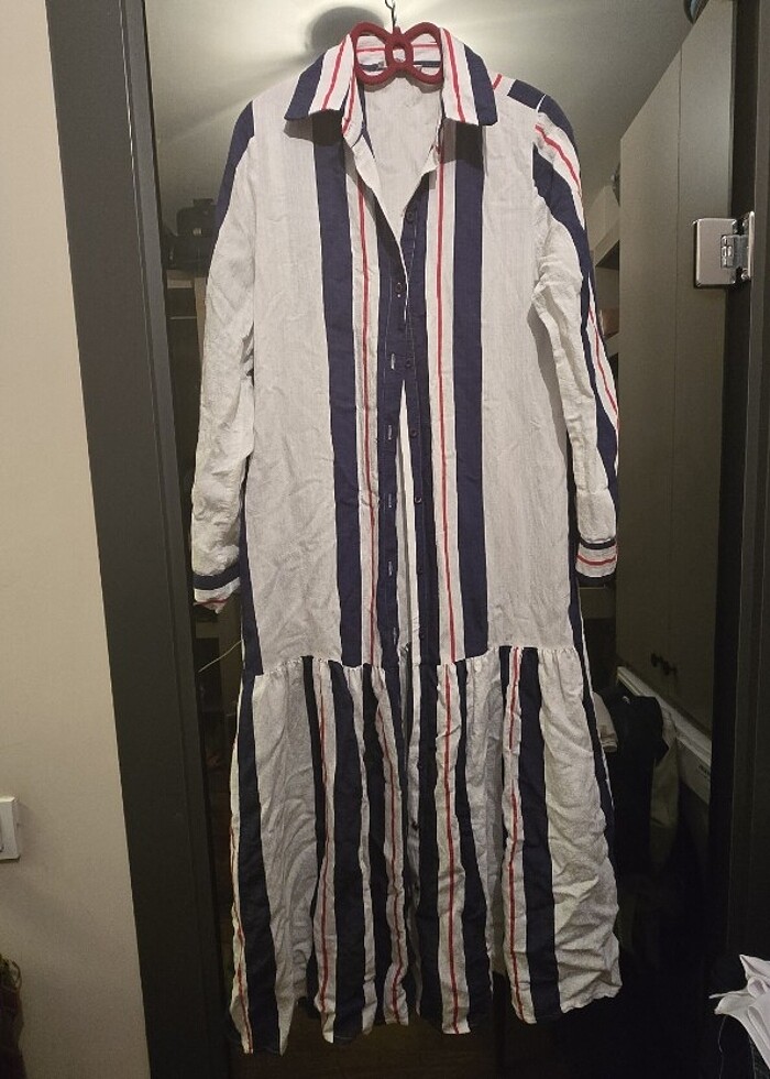 Yazlik uzun elbise denizci - Görsel 2