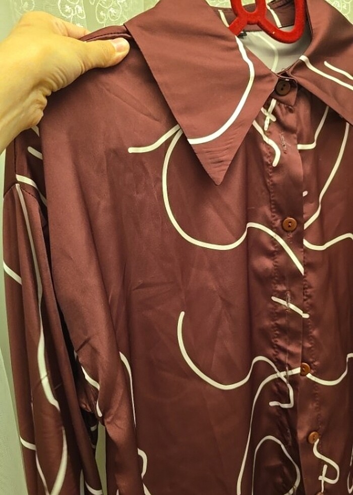 Saten gömlek  - Görsel 3