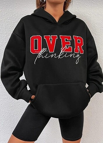 Diğer Overthinking baskılı Sweatshirt 