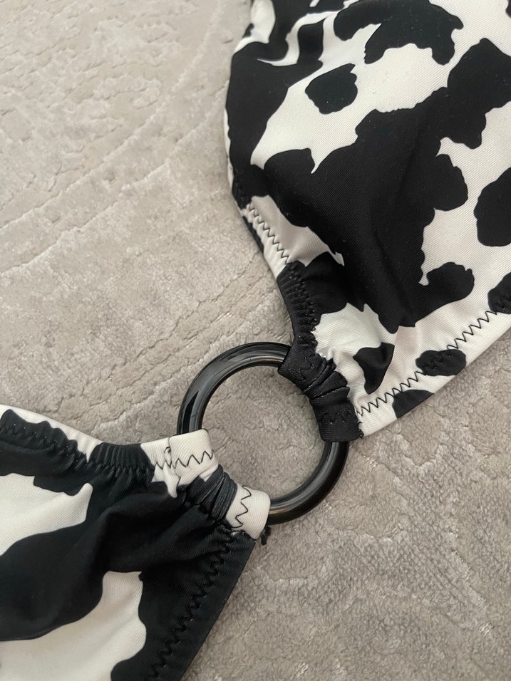 Tokalı Leopar Desenli Kadın Bikini Üstü - Görsel 2