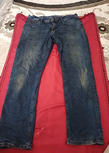 Loft Koyu Mavi Yikamali Denim Jean