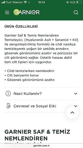 Garnier Garnier Yüz yıkama jeli