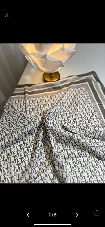 Dior DİOR DESEN TWİLL EŞARP-YEŞİL