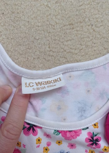 Çiçek Desenli Pembe Kız Elbise - Görsel 4