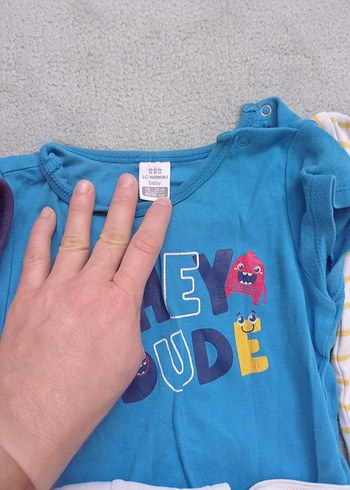 Renkli Kısa Kollu Bebek Body, Pamuklu, Sokak Stili - Görsel 3