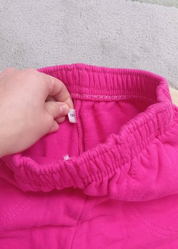 Pembe Nakışlı Payetli Kız Eşofman Altı - Görsel 2