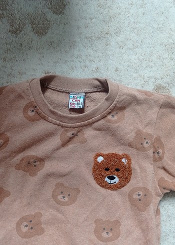 Kahverengi Bebek Kız Örgü Takım - Görsel 3