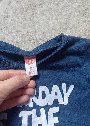 Uzun Kollu Gri Baskılı Erkek Bebek Takımı - Görsel 4