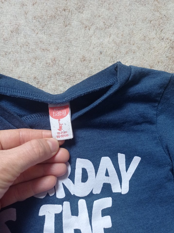 Uzun Kollu Gri Baskılı Erkek Bebek Takımı - Görsel 4