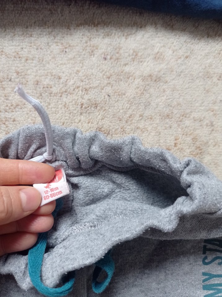 Uzun Kollu Gri Baskılı Erkek Bebek Takımı - Görsel 5