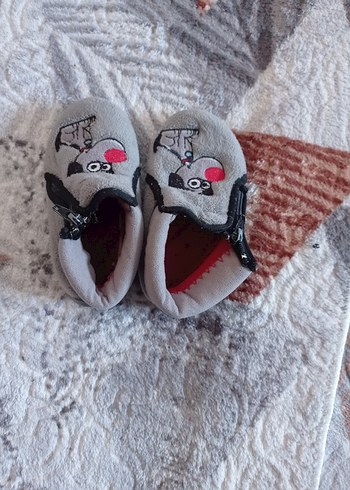 Gri Erkek Çocuk Sıcak Ev Terliği - Görsel 2