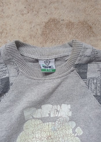 Uzun Kollu Gri Desenli Erkek Bebek Takımı - Görsel 4