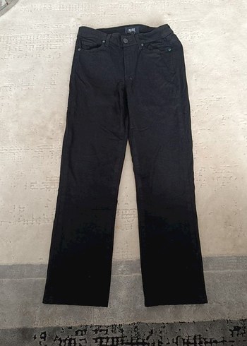 Paige Siyah Duz Kesim Denim Pantolon