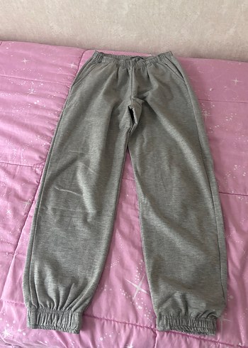 Diğer Gri Melanj Rahat Jogger Esofman Alti İki İplikli Kislik