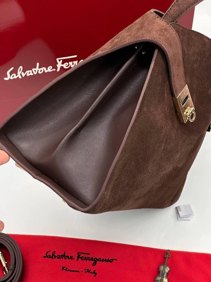 Salvatore Ferragamo Kahverengi Süet — görsel 4/12