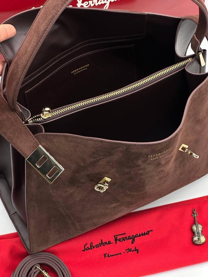 Salvatore Ferragamo Kahverengi Süet — görsel 5/12