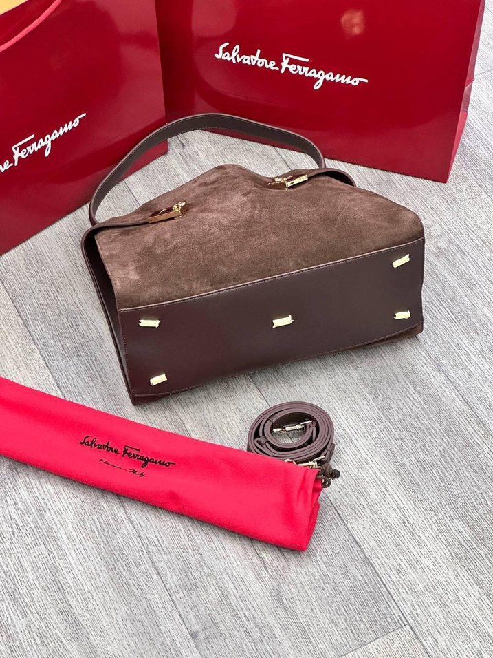 Salvatore Ferragamo Kahverengi Süet — görsel 8/12