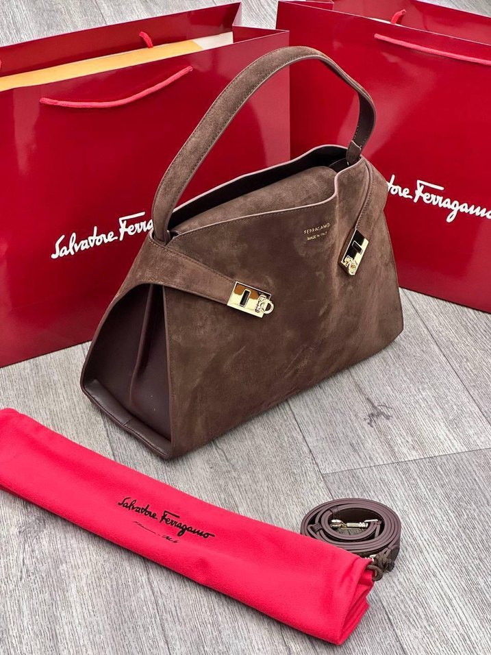 Salvatore Ferragamo Kahverengi Süet — görsel 7/12