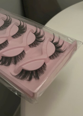 Koyu renkli pembe takma kirpik seti - Görsel 2